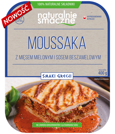 Moussaka z mięsem mielonym i sosem beszamelowym (400g)