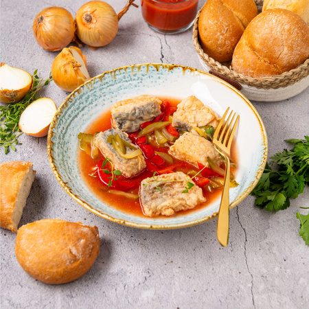 Morszczuk w zalewie z warzywami (słoik 540ml)