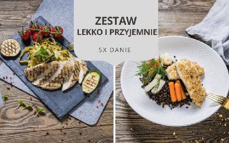 Zestaw obiadowy LEKKO I PRZYJEMNIE (5 dań)