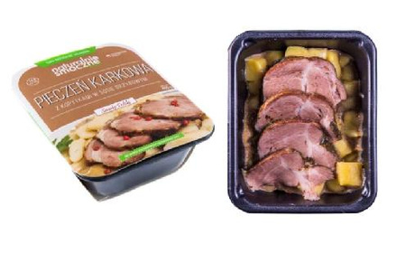Pieczeń karkowa z kopytkami i sosem grzybowym (400g)