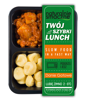 Gulasz węgierski z kluskami śląskimi (400g)