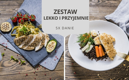 Zestaw obiadowy LEKKO I PRZYJEMNIE (5 dań)