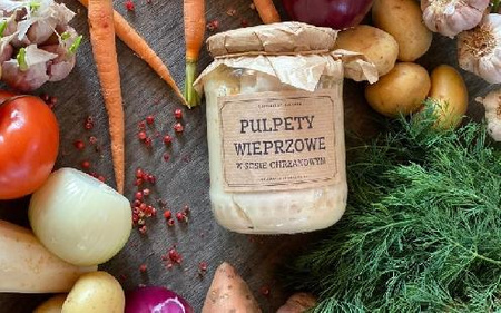 Pulpety WIEPRZOWE w sosie chrzanowym (słoik 720ml)