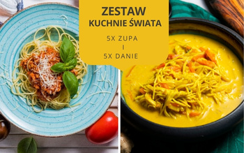 Zestaw obiadowy KUCHNIE ŚWIATA (5 zup i 5 dań)